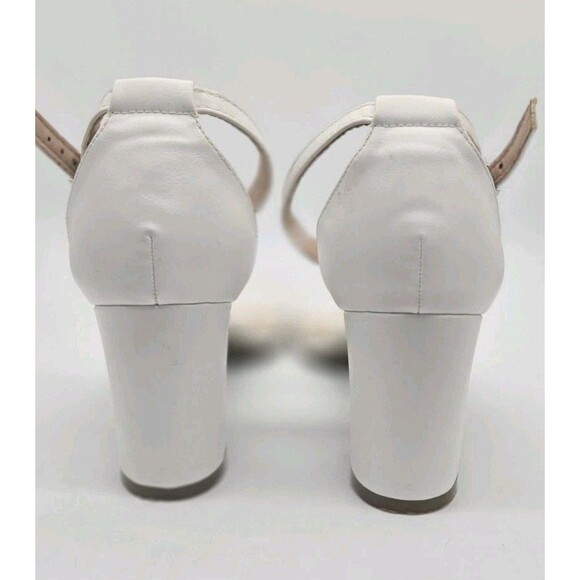 Sophia Taylor White Heels Clear Open Toe Style Lynn Sz 10 M 3" Heel Sandal Shoe - Picture 6 of 16